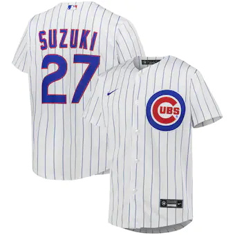 youth nike seiya suzuki white chicago cubs home replica pla